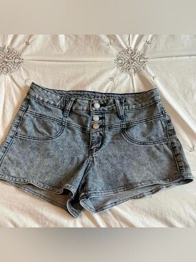 Almost Famous jean shirts. 3 button front closure. Back pockets. Size 9.